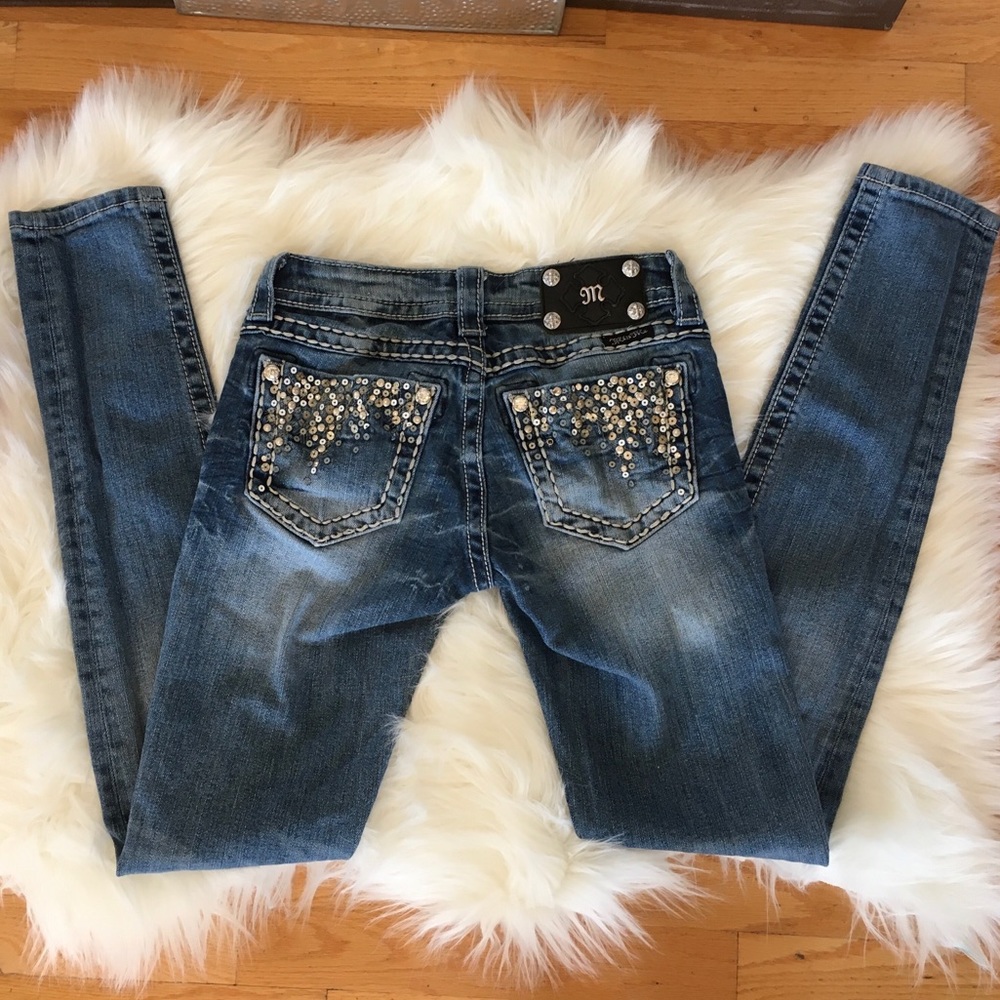 Miss Me Skinny Jeans Bling Size 25